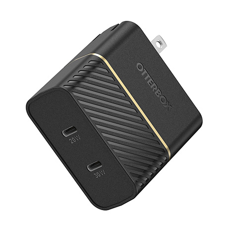 OtterBox Fast Charge 50W Dual USB-C wall charger (black)