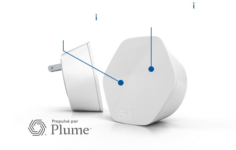 Chaque capsule Wi-Fi comporte 3 radios Wi-Fi pour vous offrir des vitesses allant jusqu'à 500 Mbit/s.

