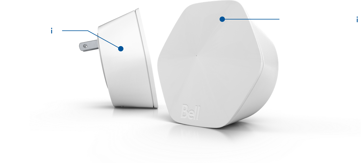 Chaque capsule Wi-Fi comporte 3 radios Wi-Fi pour vous offrir des vitesses allant jusqu'à 500 Mbit/s.